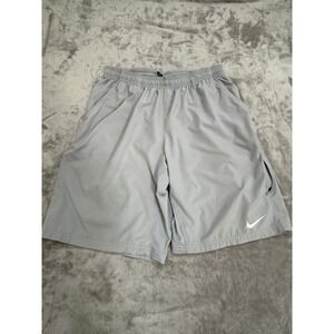 Nike Basketball Shorts Men's Size Large Gray Lightweight Striped See Photos